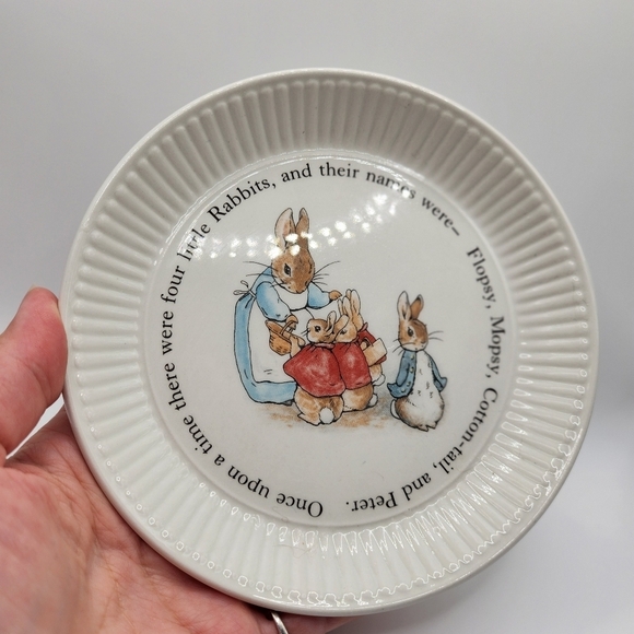 Wedgwood Other - Peter Rabbit Wedgwood Beatrix Potter 6” Ribbed Plate 1993 Frederick Warne VTG